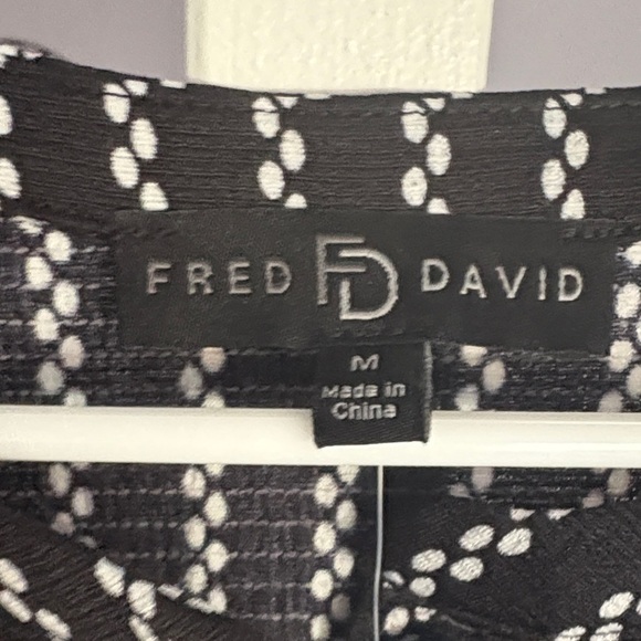 Fred David Black and White Striped Blouse - Picture 4 of 4